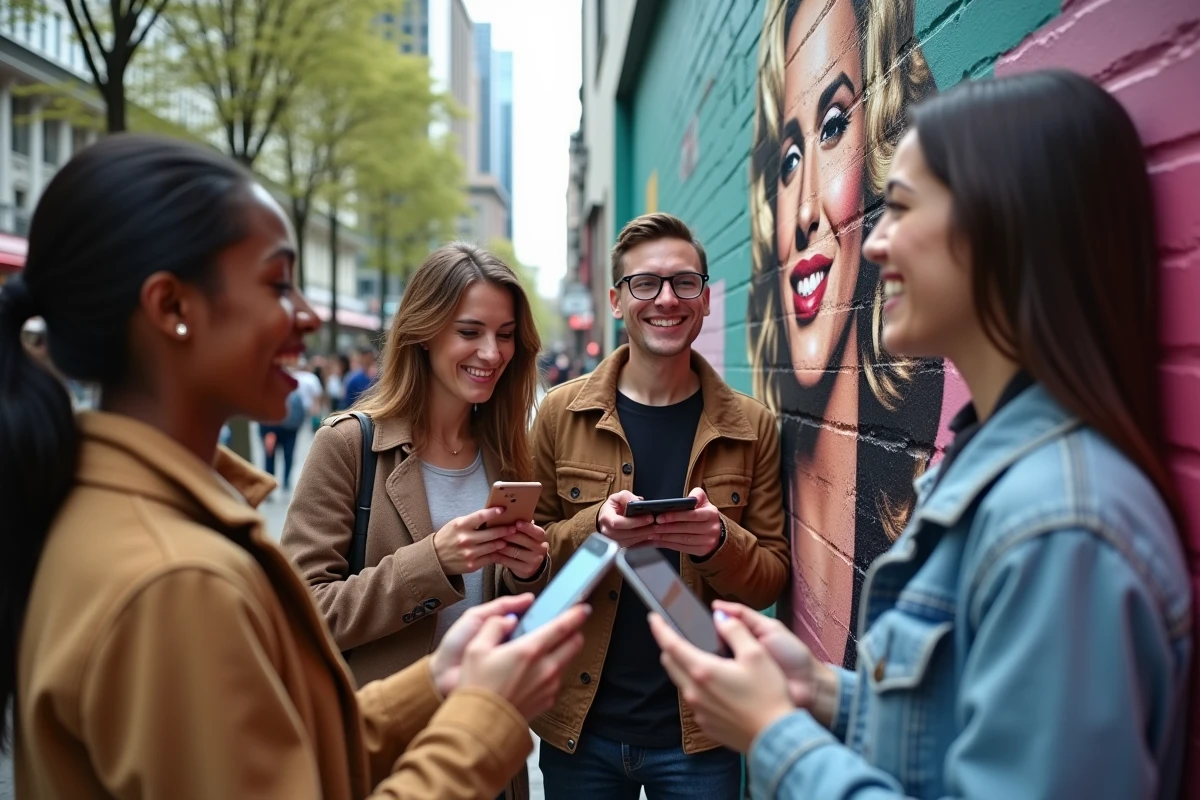 Groupe divers autour d